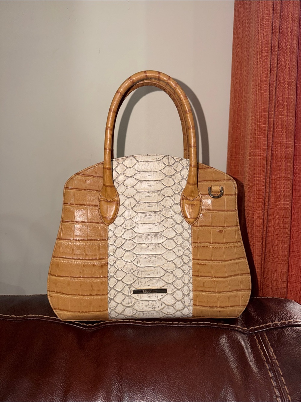 ‼️Brahmin Rosetta Medium Leather Satchel Handbag - Picture 2 of 13